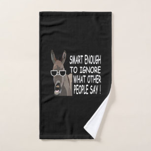 Cool Smart Donkey  Hand Towel