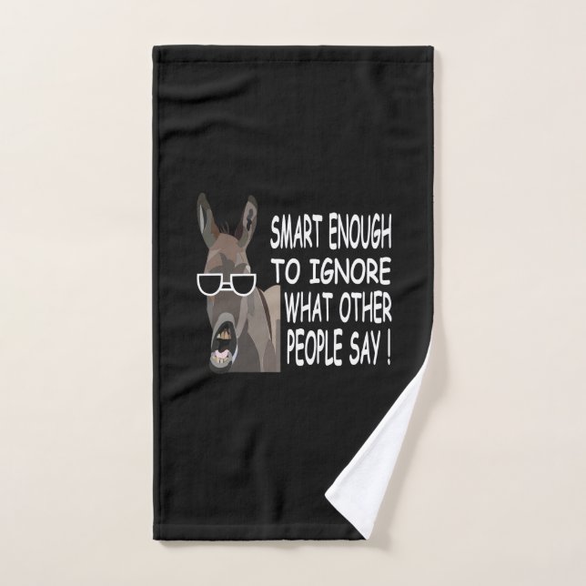 Cool Smart Donkey  Hand Towel (Hand Towel)