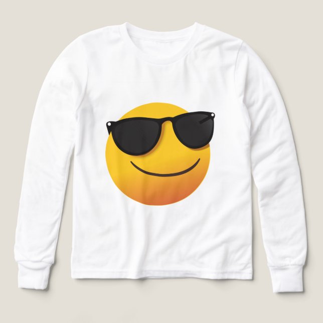 Cool Smiley Sweatshirt | Fun Emoji Graphic Design (Design Front)