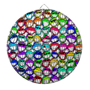 Cool Smiling Faces Dartboard