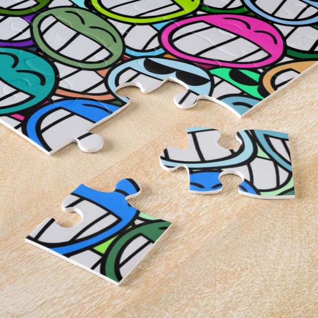 COOL SMILING FACES GROUP JIGSAW PUZZLE (Side)