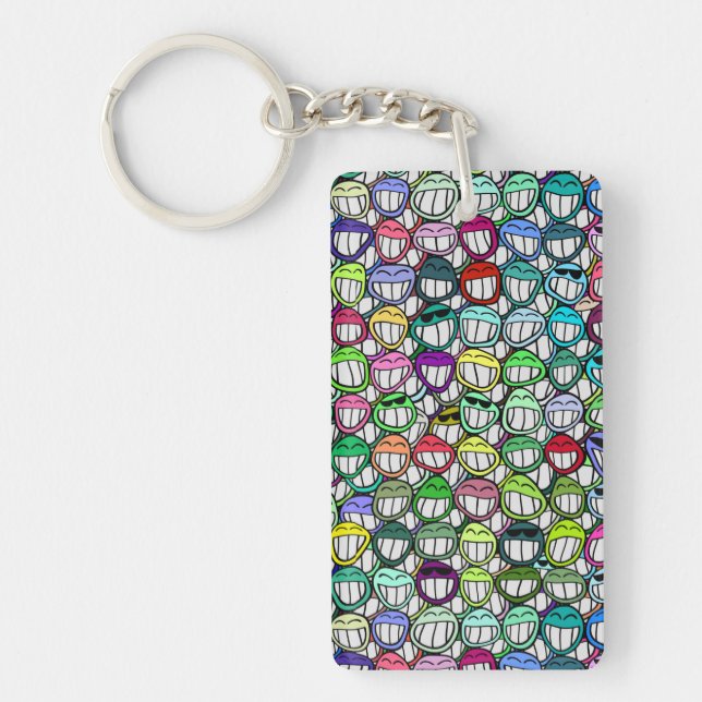 COOL SMILING FACES GROUP KEY RING (Front)