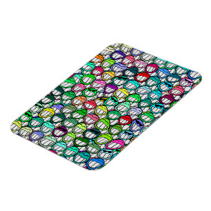 COOL SMILING FACES GROUP MAGNET