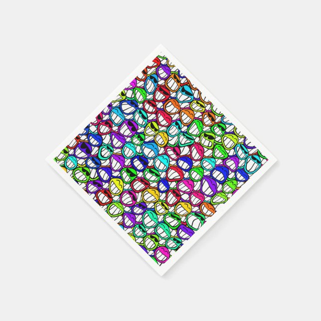 COOL SMILING FACES GROUP NAPKIN (Corner)