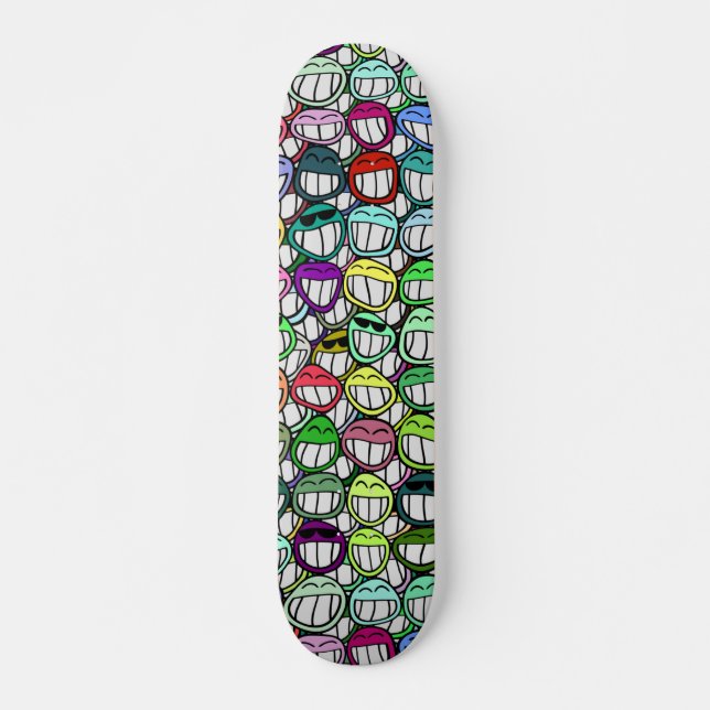 COOL SMILING FACES GROUP SKATEBOARD (Front)
