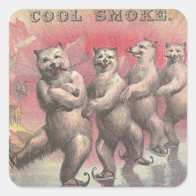 Cool Smoke Square Sticker (Front)