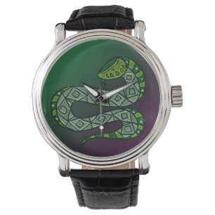 Cool Snake Metallized Tribal Art Watch
