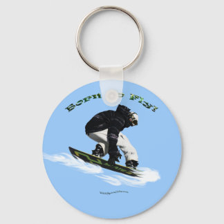 Cool Snow Boarder Winter Sports Theme Key Ring