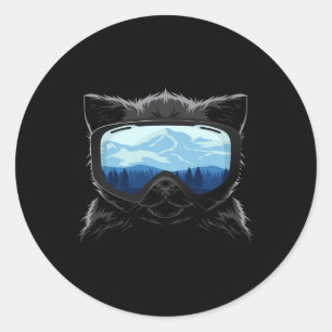 Cool Snowboard For Men Women Kids Ski Lover Mounta Classic Round Sticker