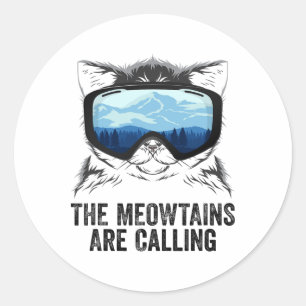 Cool Snowboard For Men Women Kids Ski Lover Mounta Classic Round Sticker
