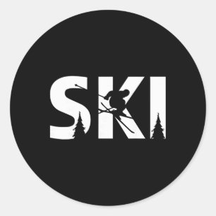Cool Snowboard For Men Women Kids Ski Lover Mounta Classic Round Sticker