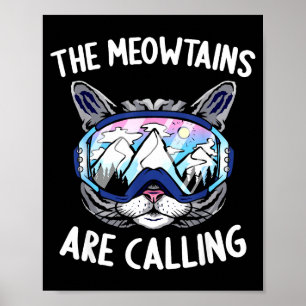 Cool snowboard for men women kids ski lover poster
