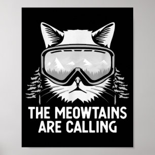 Cool snowboard for men women kids ski lover poster