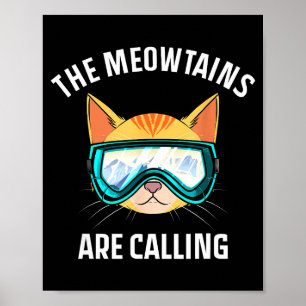 Cool snowboard for men women kids ski lover poster