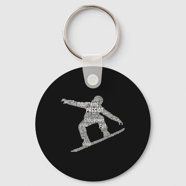 Cool Snowboarder Apparel And Gift Ideas Men's Uni  Key Ring (Front)