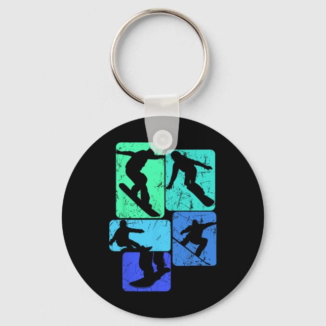 Cool Snowboarder Apparel And Gift Ideas Snowboardi Key Ring (Front)
