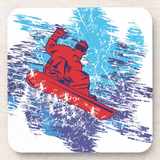 Cool Snowboarder Coaster (Front)