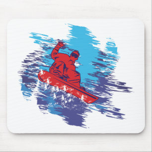 Cool Snowboarder Mouse Pad