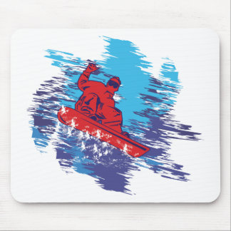 Cool Snowboarder Mouse Pad