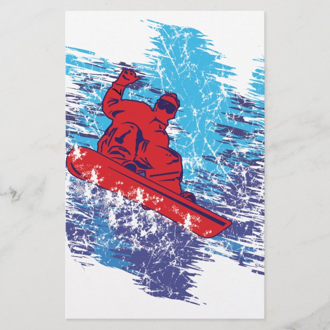 Cool Snowboarder Stationery (Front)