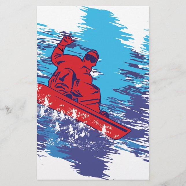 Cool Snowboarder Stationery (Front)