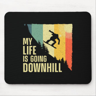 Cool Snowboarding Art For Men Women Snowboard Snow Mouse Pad
