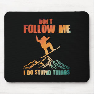 Cool Snowboarding Art For Men Women Snowboard Snow Mouse Pad