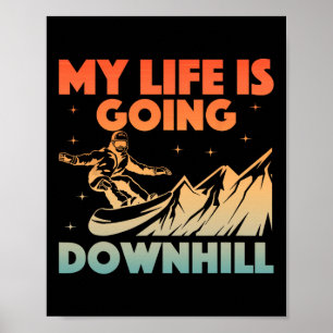 Cool Snowboarding Art For Men Women Snowboarder Sn Poster