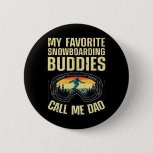 Cool Snowboarding Art Men Dad Father Snowboard Sno 6 Cm Round Badge