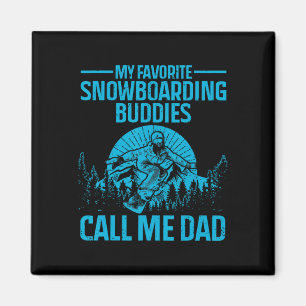 Cool Snowboarding Art Men Dad Father Snowboard Sno Magnet