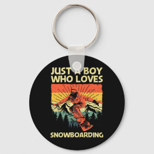 Cool Snowboarding Design For Boys Kids Snowboard S Key Ring