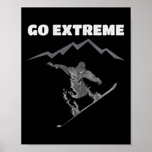 Cool Snowboarding Design  Poster
