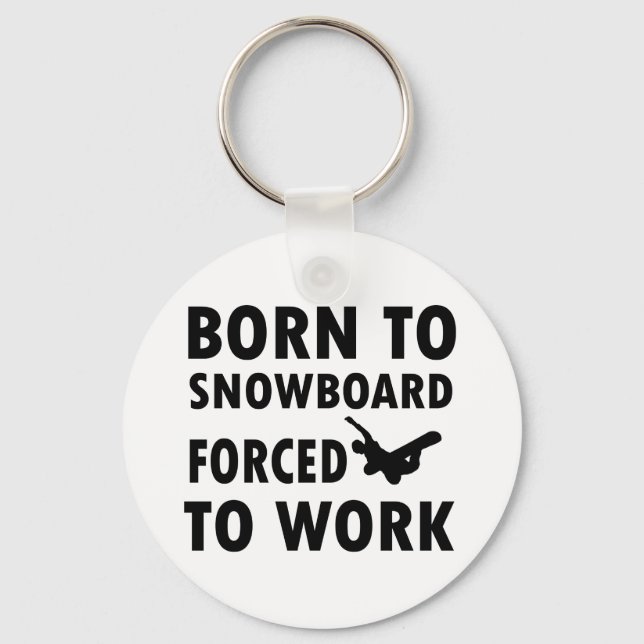 Cool Snowboarding Designs Key Ring (Front)