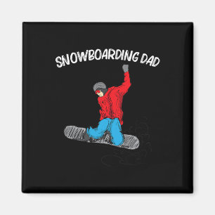 Cool Snowboarding For Dad Papa Snowboard Snow Wint Magnet