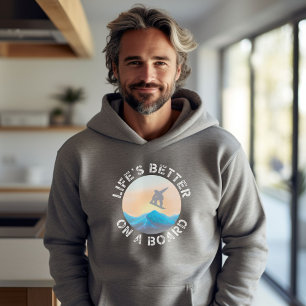 Cool snowboarding hoodie sweatshirt