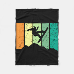 Cool Snowboarding Sliding Sports Tee I Snow Piste  Fleece Blanket