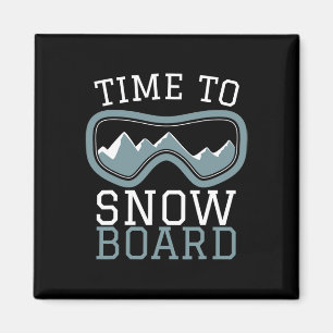 Cool Snowboarding Sliding Sports Tee I Snow Piste Magnet