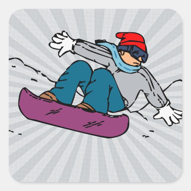 Cool Snowboarding | snowboarding lovers |snowboard Square Sticker (Front)
