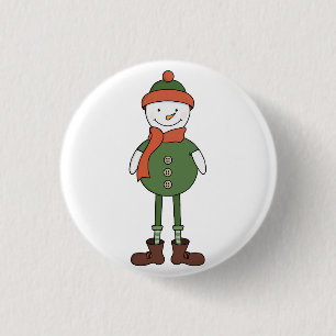 Cool Snowman 3 Cm Round Badge