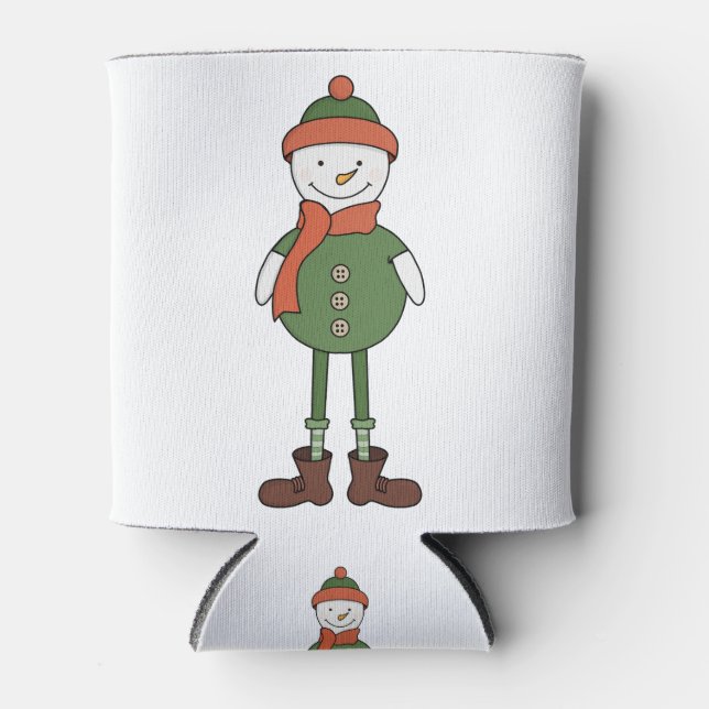 Cool Snowman Can Cooler (Front)