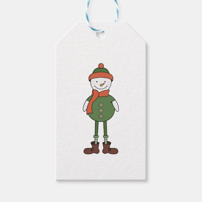 Cool Snowman Gift Tags (Front)
