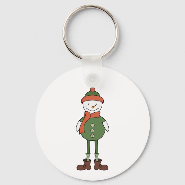 Cool Snowman Key Ring (Front)