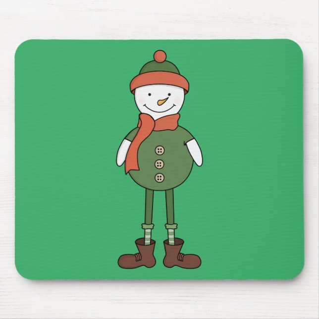 Cool Snowman Mouse Pad (Front)