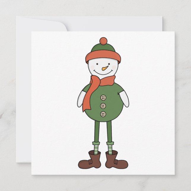 Cool Snowman Thank You Card (Front)