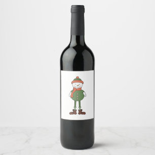 Cool Snowman Wine Label