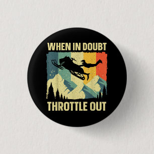 Cool Snowmobile Art for Men Women Kids Snowmobile 3 Cm Round Badge