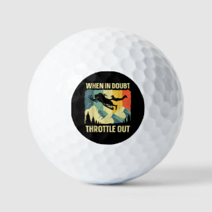 Cool Snowmobile Art for Men Women Kids Snowmobile Golf Balls