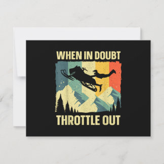 Cool Snowmobile Art for Men Women Kids Snowmobile Invitation