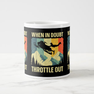 Cool Snowmobile Art for Men Women Kids Snowmobile Large Coffee Mug