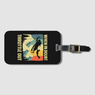Cool Snowmobile Art for Men Women Kids Snowmobile Luggage Tag